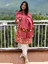 Kullu Dusty Rose Wool Shawl