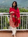 Kullu Pattern Crimson Red Shawl
