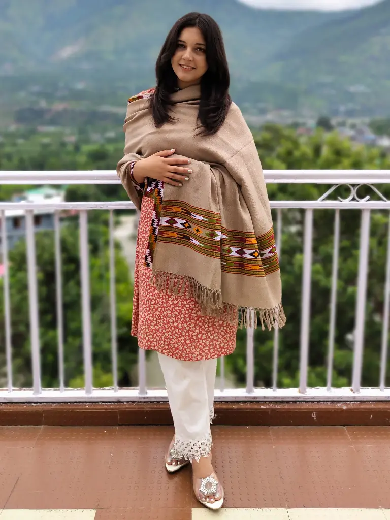 Camel Brown Himachali Shawl