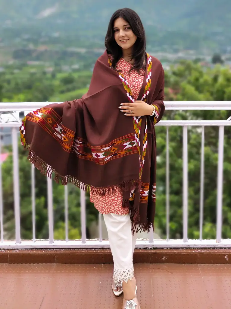 Kullu Choclate Wool Shawl