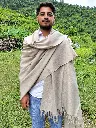 Kullu Pure Wool Beige Handmade Mens Shawl