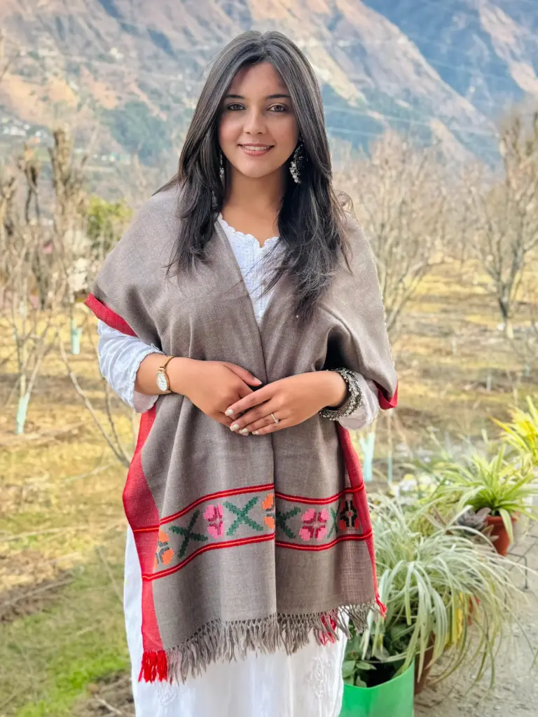 Brown X Design Kullu Pure Wool Stole