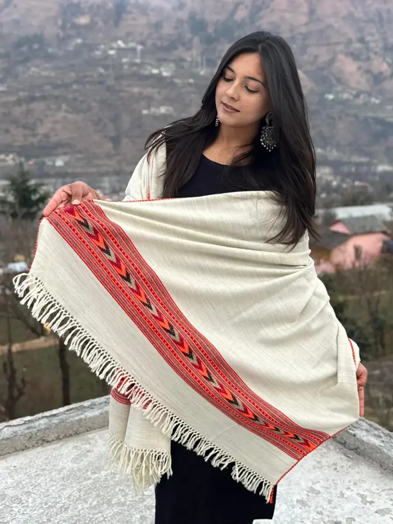 Light Grey Kingri Handloom Shawl